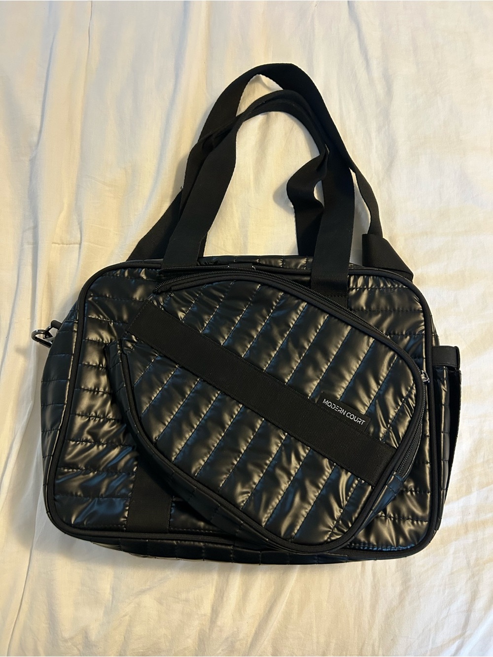 Quilted Black Women's Pickleball Bag
